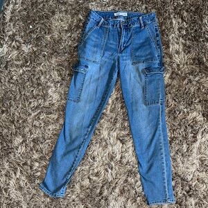 YMI Women's Size 28 High Rise Skinny Cargo Jeans